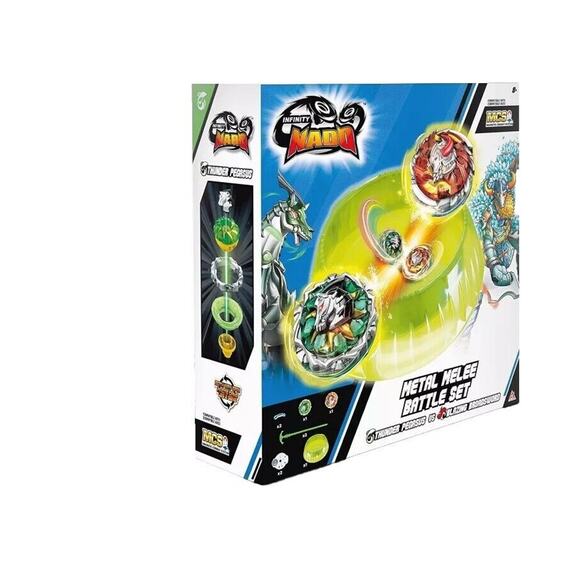 Metal Melee Battle Set Thunder Pegasus vs Blazing Broadsword Infinity Nado V NEW - Picture 4 of 7